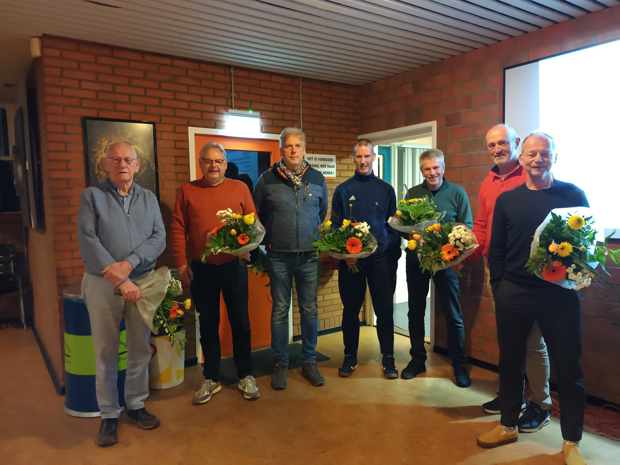 Jubilarissen in het zonnetje gezet.